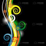 Abstract Colourful Swirls Background